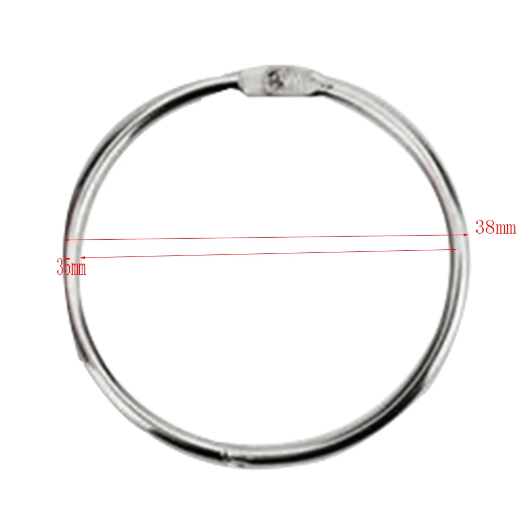 100PCS Nickel-Plated Metal Book Loose Leaf Binder Rings Clip
