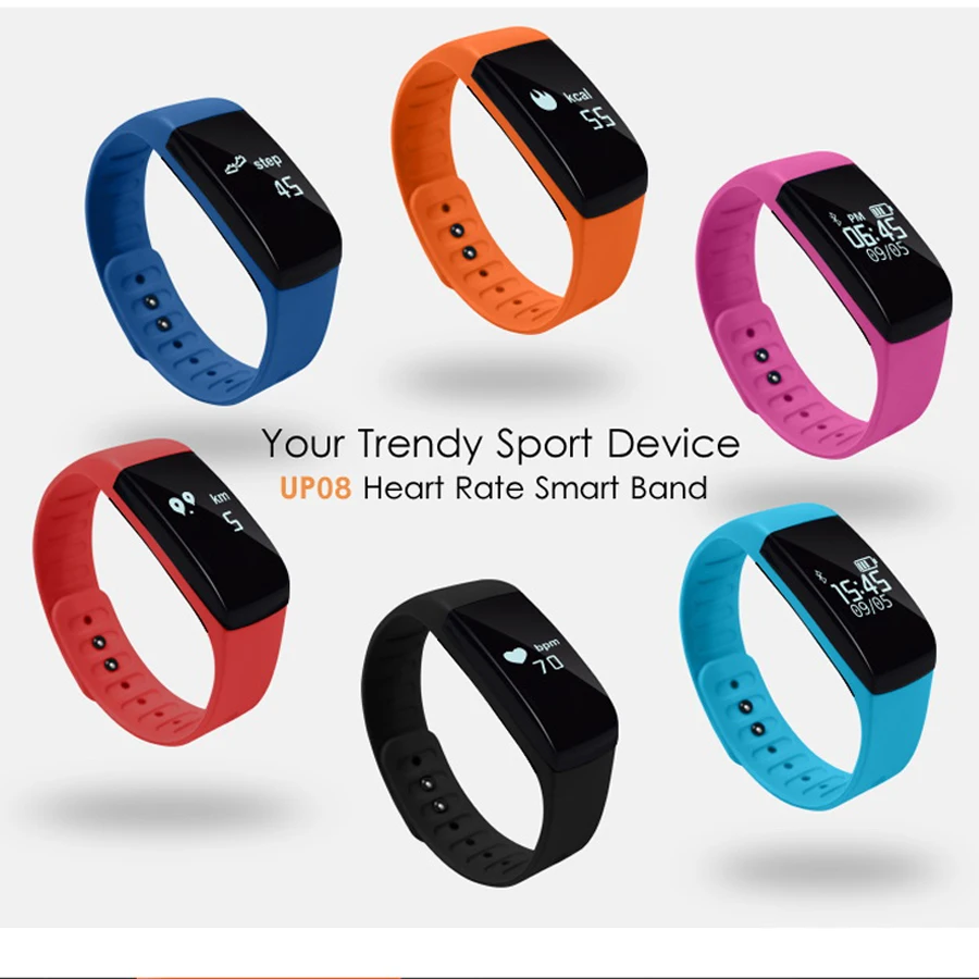 2017 New UP08 smart band Bluetooth Bracelet heart rate Monitor