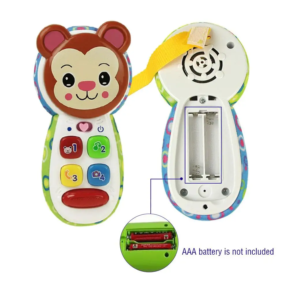 Младенческая головоломка Игрушечный мобильный телефон дети мультфильм Животные музыкальный мобильный телефон ребенок раннего обучения