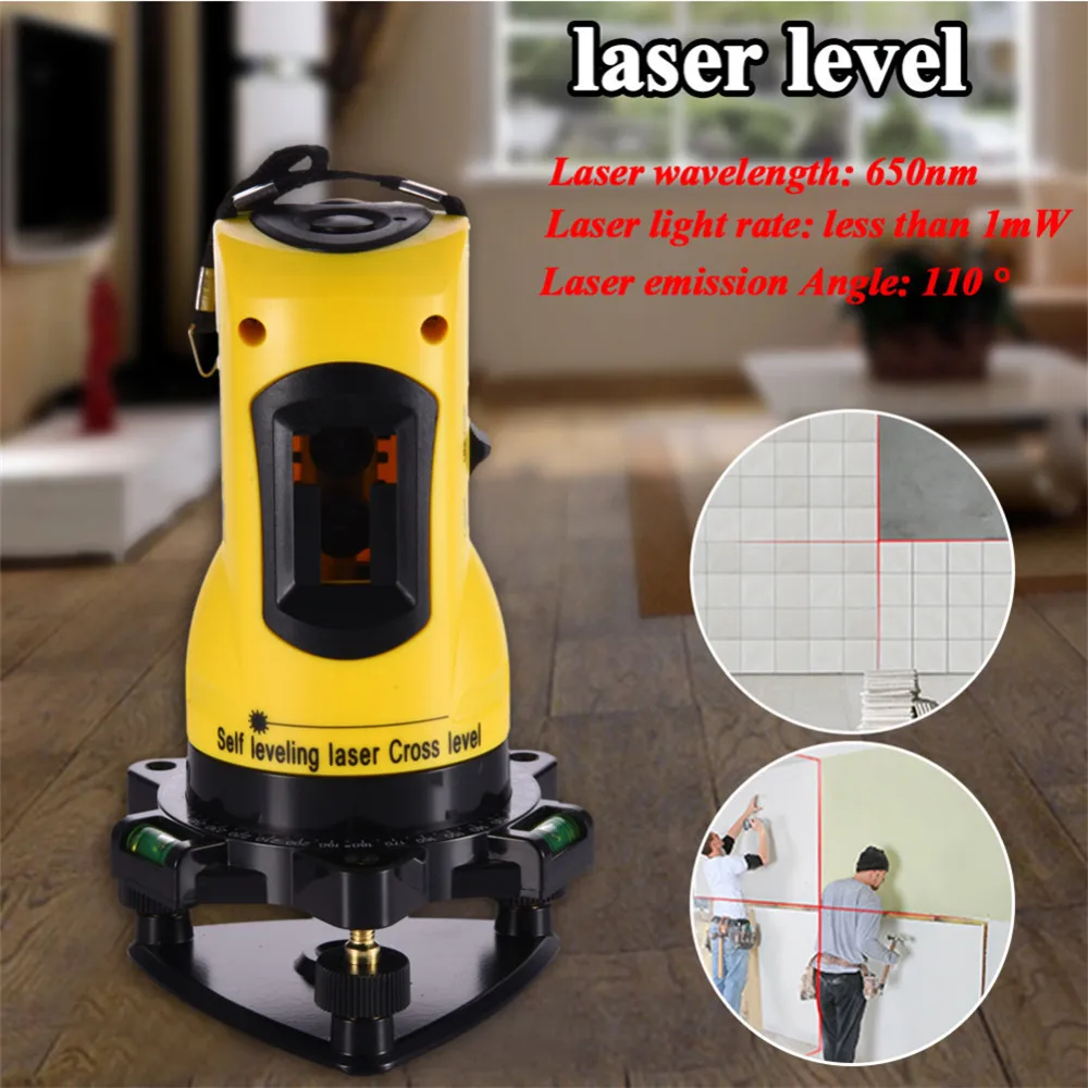 

ZH-SL203 Laser Level 650nm 2 Red Cross Lines 360 Rotary Degree Self- Leveling Nivel Laser Diagnostic-tools Yellow