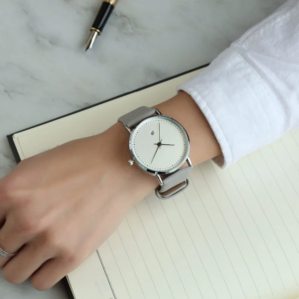 

HOREDAR High Quality Quartz Watch Auto Calendar Leather Watches Women 2017 Luxury Top Brand Wristwatch Waterproof Clock