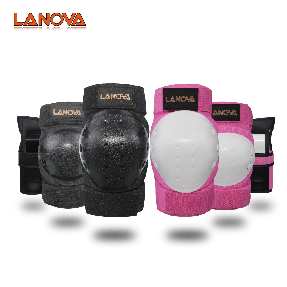 LANOVA 6 pcs / set Protective Skates Set Knee pads Elbow Wrist Protector Protection for Scooter Cycling Roller Skating цена LANOVA 6 pcs / set Protective Skates Set Knee pads Elbow Wrist Protector Protection for Scooter Cycling Roller Skating цены онлайн