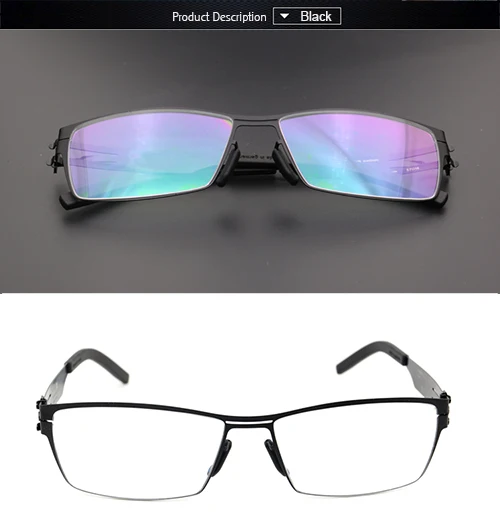 Немецкие качественные очки из нержавеющей стали, очки для мужчин, квадратные очки для близорукости по рецепту, оптические оправы для очков, без запаха