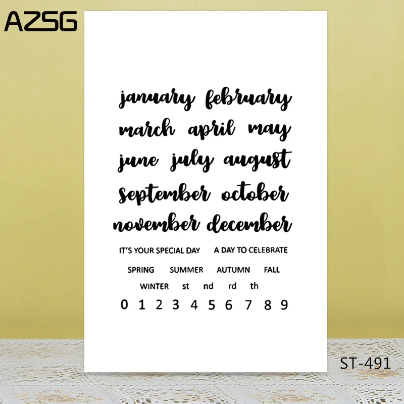 

AZSG Celebrate your anniversary Clear Stamps For DIY Scrapbooking/Card Making/Album Decorative Silicon Stamp Crafts