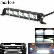 Marloo 18 Вт Супер яркая ультра тонкая внедорожная белая точка 7 дюймов светодиодная Однорядная световая балка для ATV, SUV, грузовика, мотоцикла, автомобилей