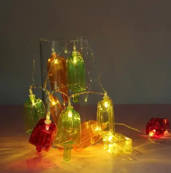 

10LED wedding Christmas birthday children's room decoration lamp gift popsicle ice cream light string party supplies,10sets