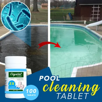 

100 tablets Pool Cleaning Tablet Effectively Guard Against Bacteria Blgae And Other Organism safer cleaner more enjoyable
