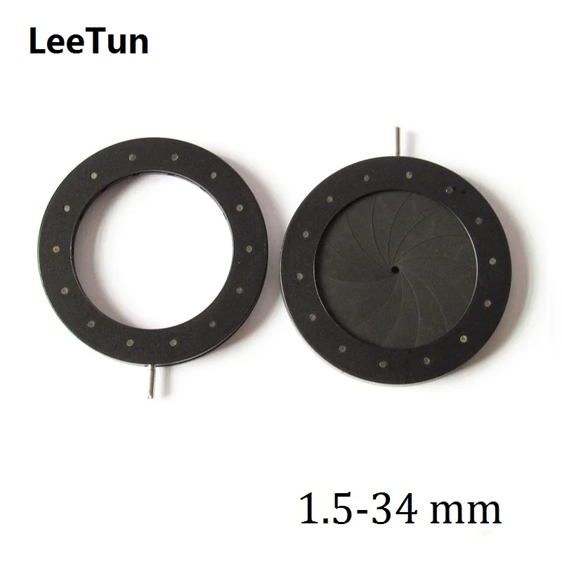 Adjustable 1.5 34mm Aperture Diameter Metal Zoom Iris Diaphragm