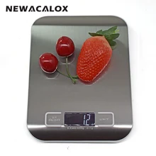 NEWACALOX Household Electronic Kitchen Scale 5kg Cooking Tools Food Die Postal Balance LCD Digital Weight Health Scales