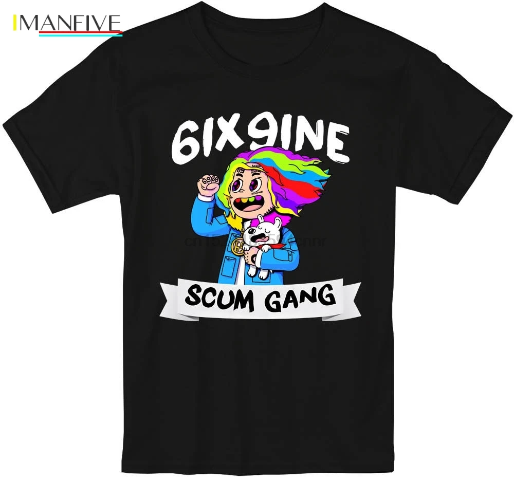 

Tekashi 6ix9ine Scum Gang 69 T Shirt S-3XL Hip Hop Rapper Six Nine Lil Pump Men T-Shirt Men Clothing Plus Size top tee