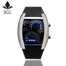 BGG Top Nouvelle Arrivée LED Montre Tableau de Bord Cadran Hommes Femmes Mode Montre Étudiants Creative D’affaires Montre Sport Bracelet En Silicone