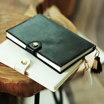 

Black White Pu Leather Notebook And Journal Planner Organizer agenda Diary Girls Stationery Office School Supplies