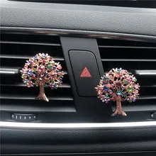 Моделирование цветное яблоко деревья Дамский автомобиль декоративный ароматизатор изысканное металлическое растение автомобильный освежитель воздуха орнамент