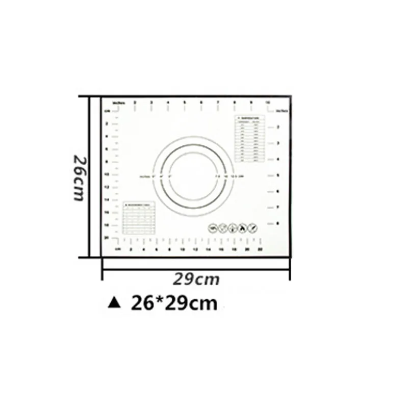 Формы для выпечки вкладыши колодки коврик для выпечки 26*29 см лист для замеса раскатки теста коврик Кухонные гаджеты Инструменты для приготовления пищи антипригарный - Цвет: Черный