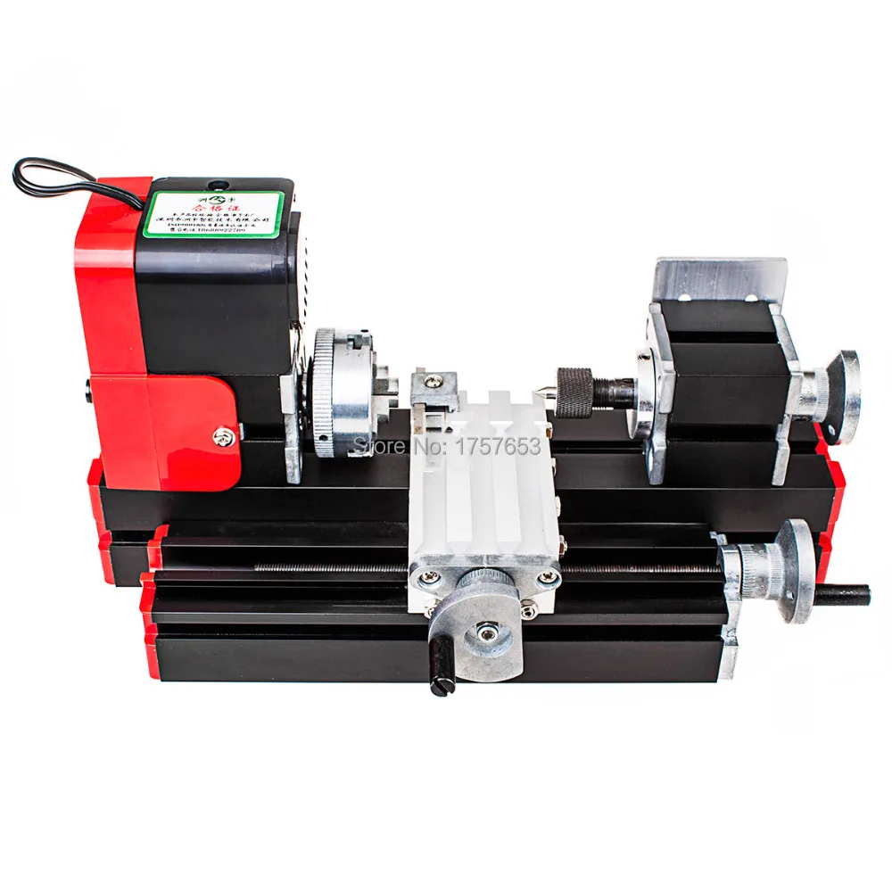 

FREE SHIPPING zhouyu New CNC Metal Motorized Mini Lathe Machine
