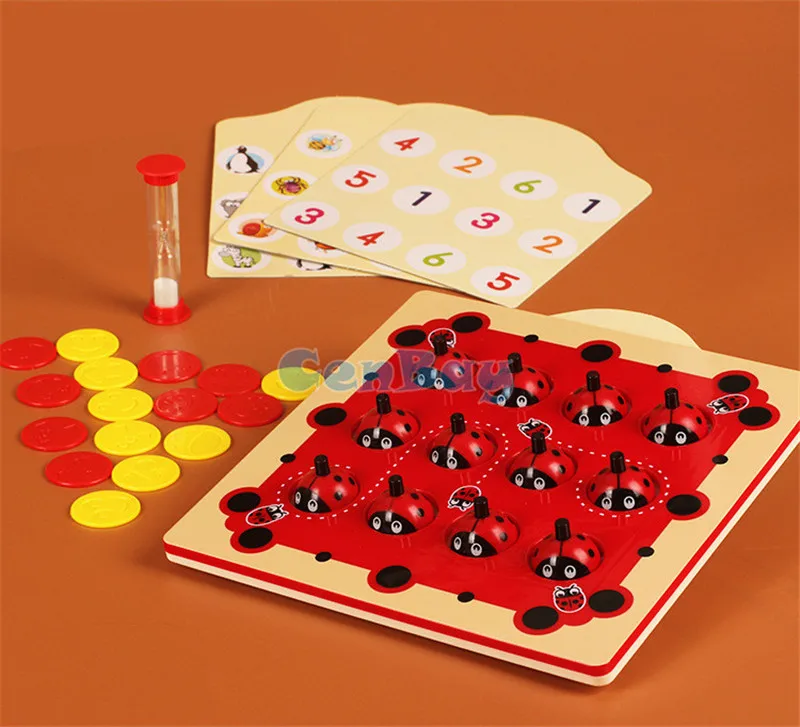 Дети Божья коровка тренировки памяти подходящую пару игры Монтессори шаблон карты обучения родитель-ребенок шахматы интерактивные