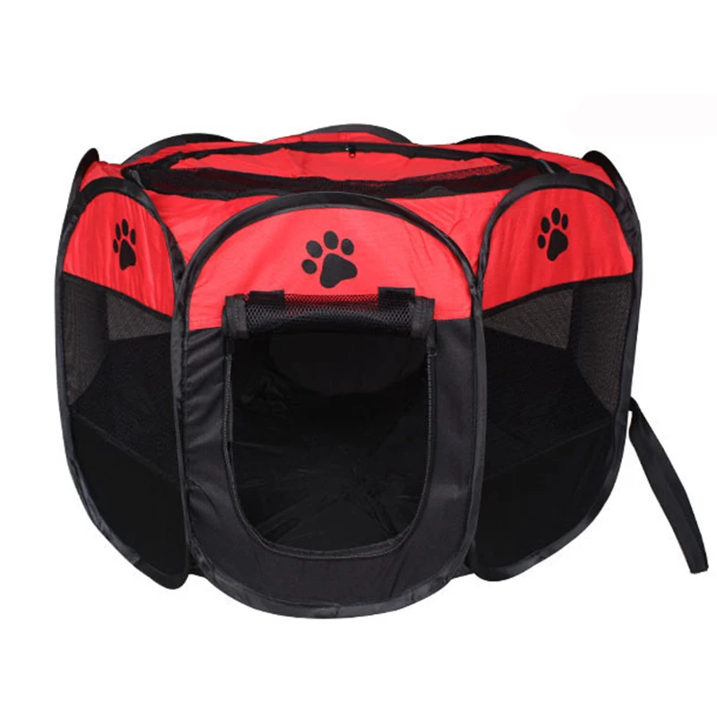 ERPPET Portable Folding Pet Tent Dog House &amp Cat Large Space Exercise Play Enjoy Octagonal Fence Outdoor Supplies | Дом и сад