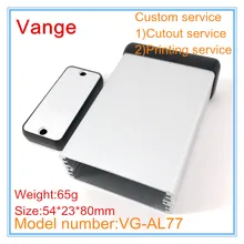 2 шт./лот ABS пластиковая защитная форма инжектированный корпус 6063-T5 алюминиевая распределительная коробка diy 54*23*80 мм для электронного модуля