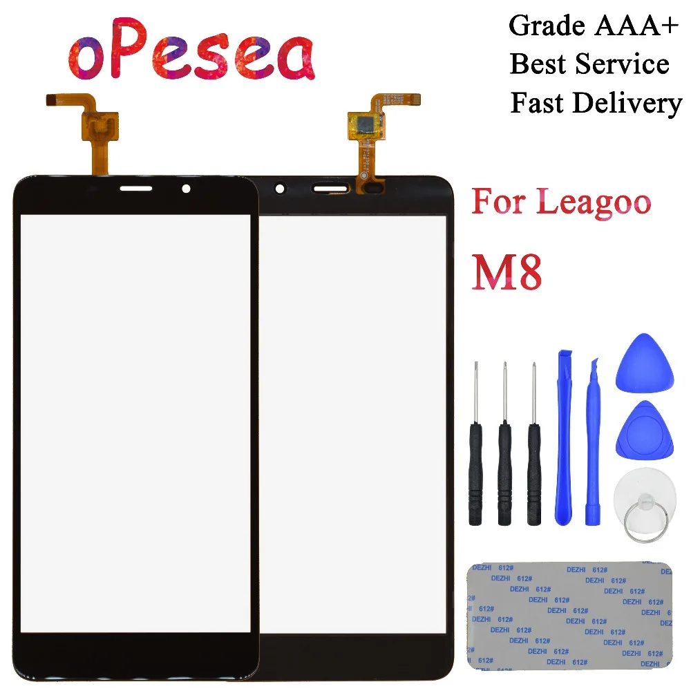 

oPesea 5.7'' For Leagoo M8 New Touch Screen Digitizer Sensor Front Outer Glass Panel Replacement Parts
