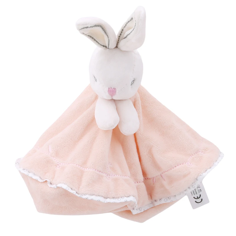 Doudou En Peluche Souple Pour Nouveau Ne Motif Lapin Poupee Sucette Serviette Apaisante Pour Bebe Motif Dessin Anime Animaux Jouets Educatifs Aliexpress