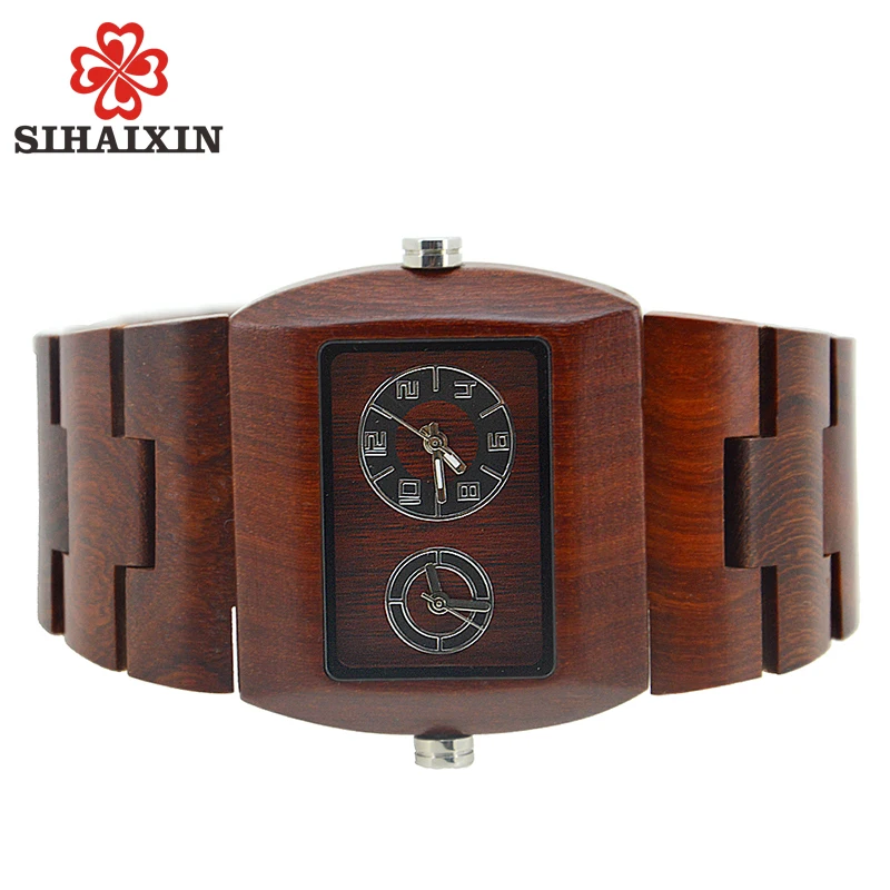 Wood Multifunction Quartz Mens Watches19