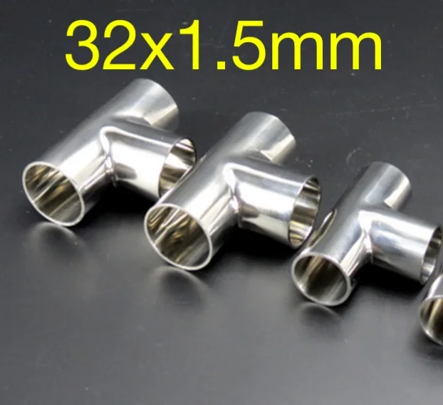 

32X1.5MMM 304 Stainless Steel Three Tee Pipe Quick Installation Welded Pipe Fittings