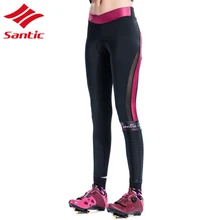 Santic Мягкий Велоспорт Брюки Для женщин сезон: весна–лето Vélo брюки горных велосипедов Брюки быстросохнущая Pantalon Ciclismo Mujer