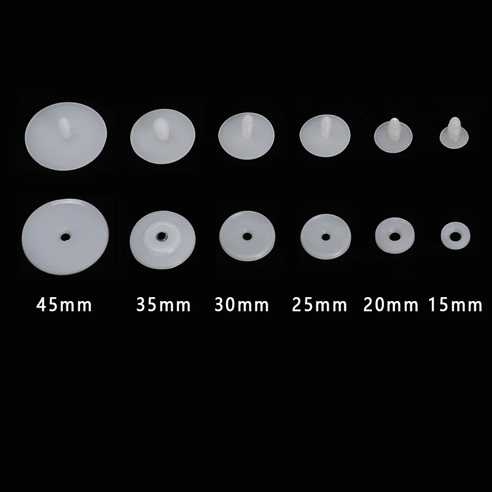 50Pcs White Plastic Doll Joints Teddy Bear Dolls Making DIY Crafts Kids Toy Accessories For Stuffed Toys 15/20/25/30mm