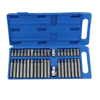 

Dragonpad 40pcs Torx Star Spline Hex Allen Key Socket Bit Set 3/8 & 1/2 Drive Long Deep