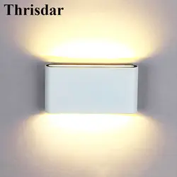 Thrisdar 6 Вт 12 Вт открытый/Крытый стены Led лампа современный сад крыльцо Настенные светильники вилла коридор гостиной фон светильники