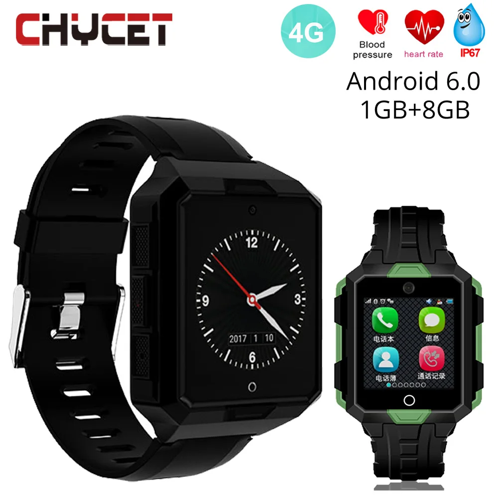 

Bluetooth Smart watch Android 6.0 4G Network 1G 8G Wifi IP67 Waterproof Sim card Heart rate monitor Smartwatch for iphone xiaomi