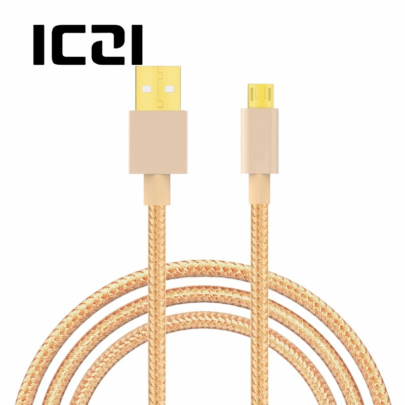 

ICZI 1.8m USB 2.0 to Micro USB Cable Metal Braided Wire USB Charger Data Cable for Samsung Galaxy Xiaomi HTC Sony Cell Phones