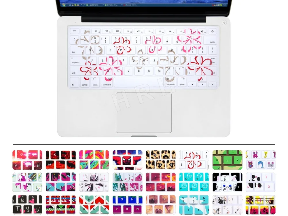 1 шт. силиконовый чехол для ноутбука Nine Flower Pattern Защитная пленка всех Apple Macbook Pro Air