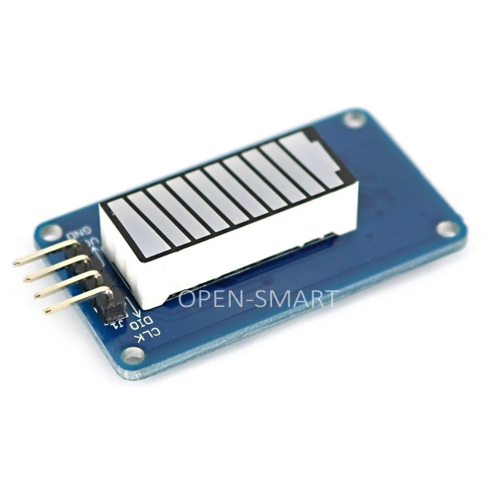 OPEN-SAMRT Батарея Стиль цифровая трубка светодиодный Батарея уровень Дисплей модуль 4-цветная 10-сегментный светодиодный бар для Arduino