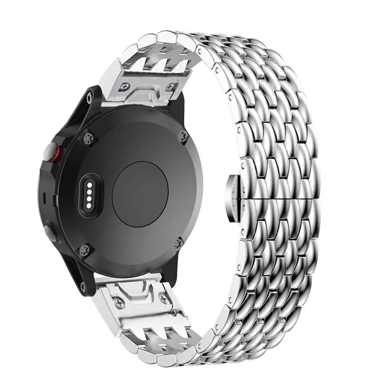 YOOSIDE Squama дизайнерский металлический браслет из нержавеющей стали 20 мм ремешок для часов Quick Fit для Garmin Fenix 5S/5S Plus