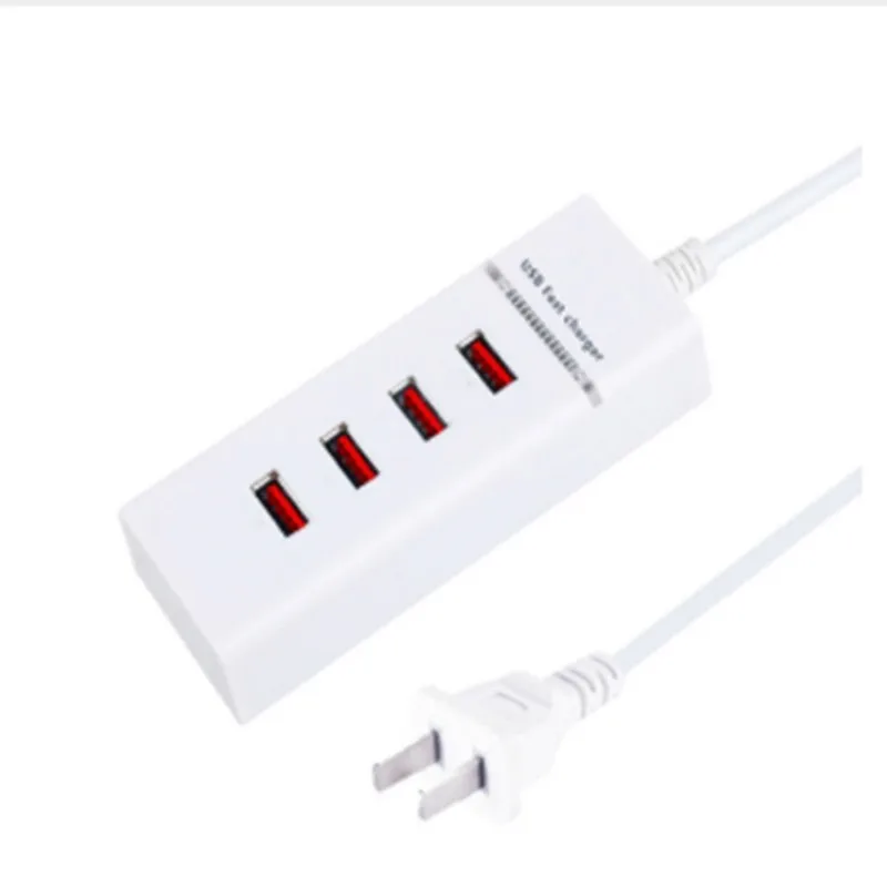 DZ0023-US-W Портативное зарядное устройство с 4 портами usb-хаб, настольное настенное зарядное устройство, адаптер питания переменного тока, штепсельная вилка Европейского/австралийского стандарта, розетка с удлинителем для зарядки - Цвет: DZ0023-US-W