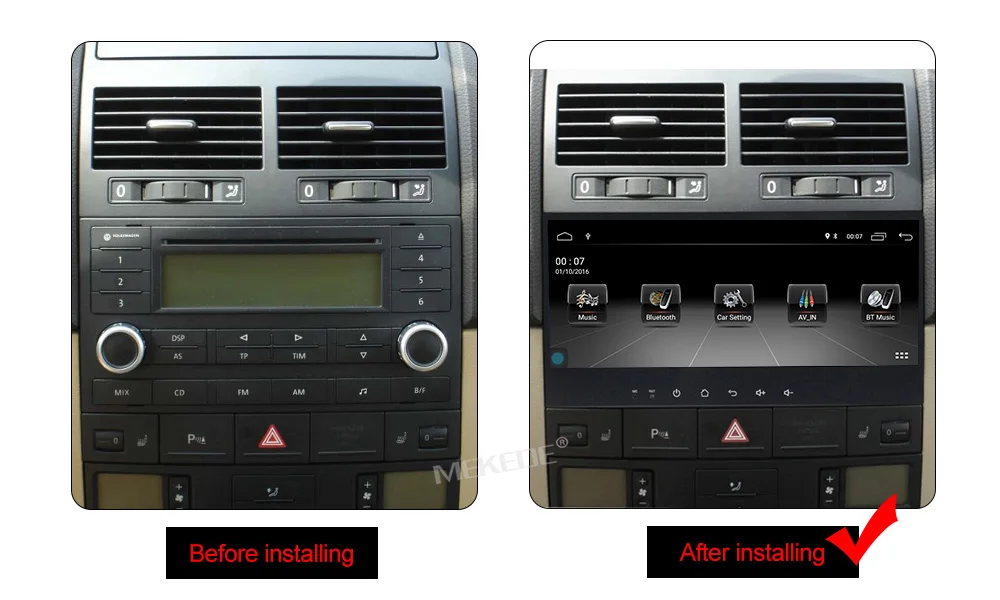 Perfect MEKEDE 8.8"Android 9.1  Car DVD GPS Car multimedia Player For VW Touareg Multivan T5 (2002-2010) Car Radio GPS Navigation NO DVD 7