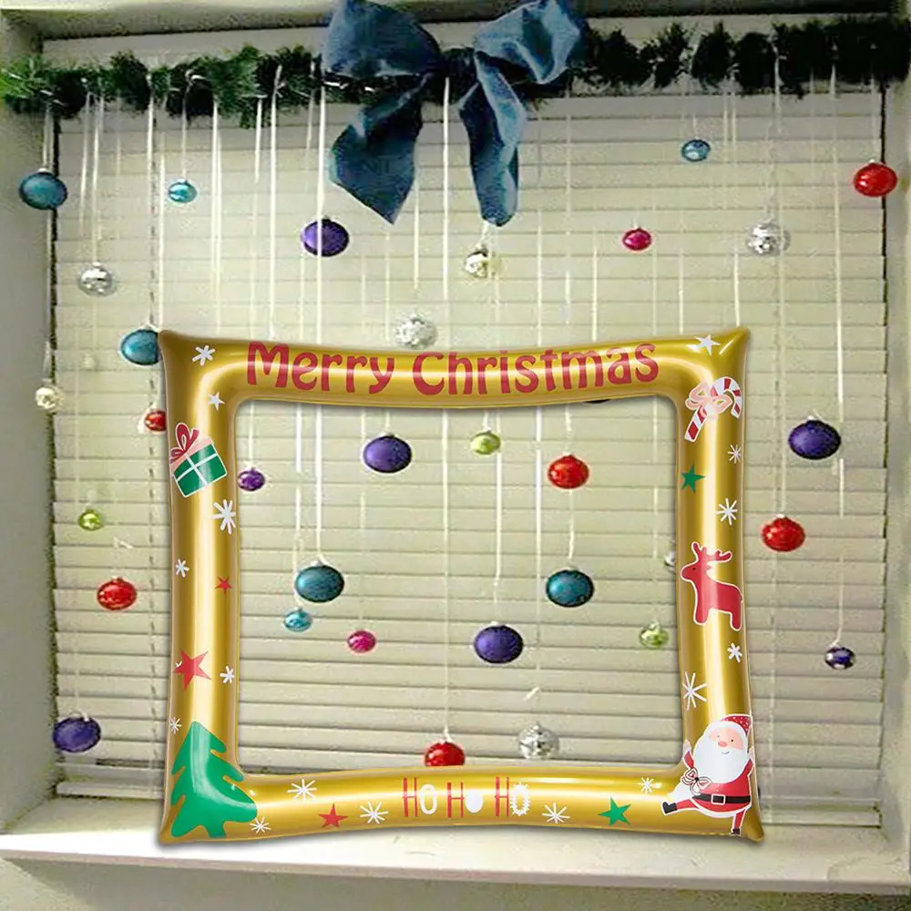 

Happy Christmas Aluminum Foil Balloon Photo Frame for christmas Family Party Photo booth Event Decoration Supplies June 28