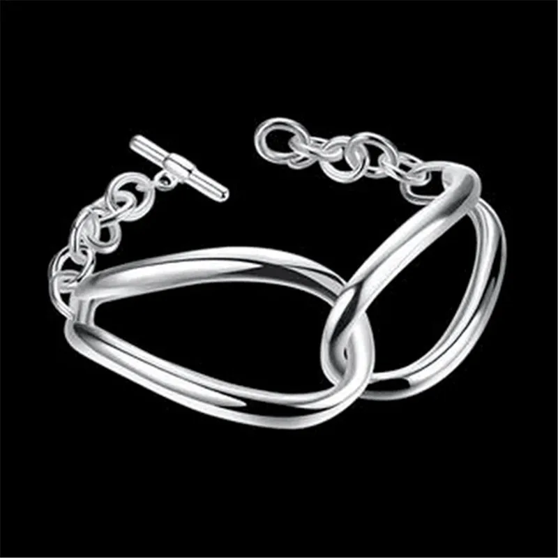 Европейские модные элегантные женские 925 серебряный браслет маска с серебряной пряжкой браслет