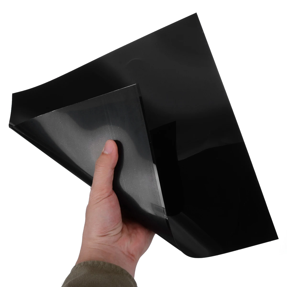 1 Piece 300*300*0.5mm Flat Square Black ABS Plastic Sheet For Car Audio Installation Flexible Smooth Back