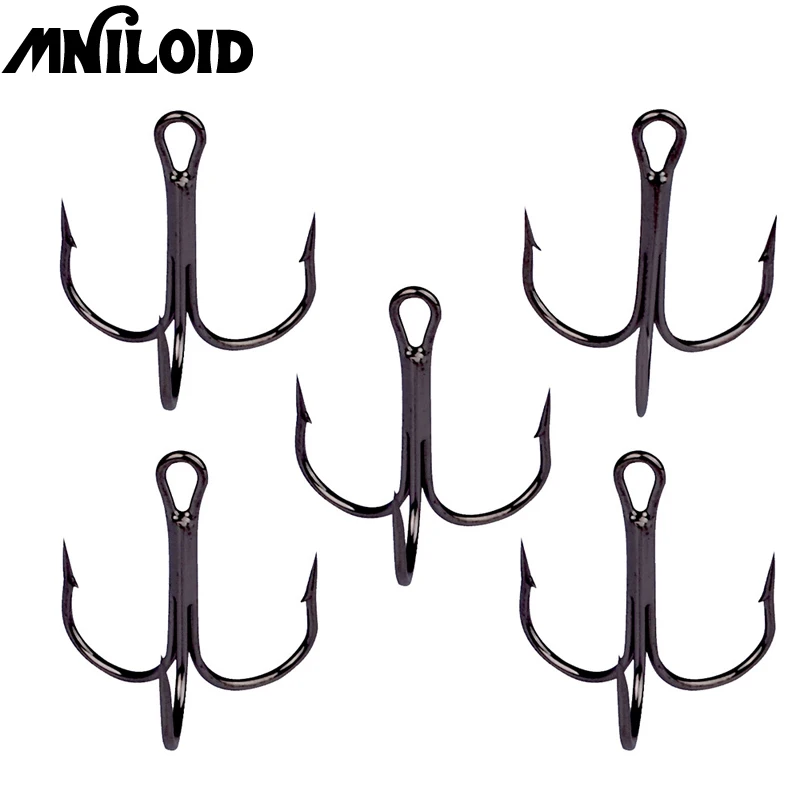 MNILOID 50 шт./лот 1/0 #2/0 #3/0 # рыболовные крючки из высокоуглеродистой стали тройные