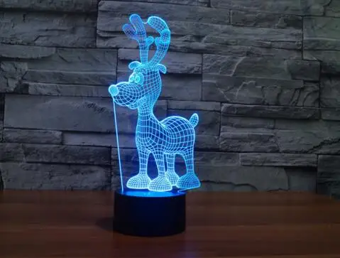 

LED USB Light Tree Bell Christmas Decal Reindeer Navidad Natal Rena Lampara Home Decor Reindeer Lamp Christmas Accessories