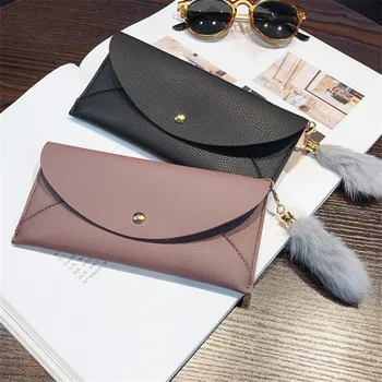 

2017 Fashion Popular New High Quality Women Lady PU Leather Slim Pink Black Card Holder Wallet Coin Purse for Girls