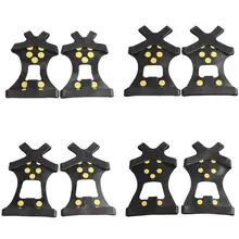 10 зуб кошки горный клиент противоскользящие судороги резиновые противоскользящие бахилы ледяная Рыбалка ледяная поверхность ходьба анти-растяжение