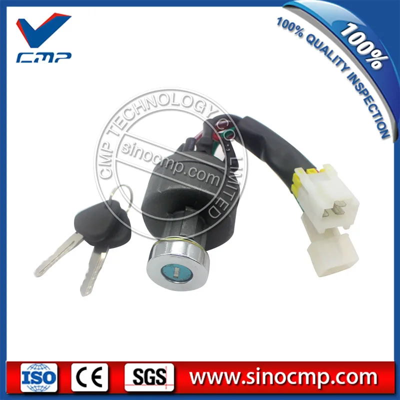 ignition key ignition switch excavator for Volvo EC140 EC160 EC210 EC240 EC290 EC330 EC360 EC460 (1)