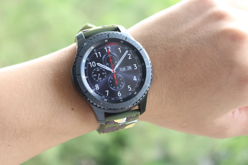 Ремешок URVOI для samsung gear S3 R760 R770 ремешок на запястье камуфляж силиконовый с застежкой камуфляж армейский дизайн замена 22 мм Замена