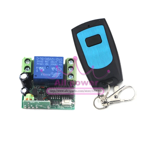 Us 8 09 20 Off Dc 12v 1ch Rf Gate Garage Door Remote Control Switch Z Wave 1 Button Transmitter And Receiver Mini Size In Switches From Lights