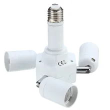E27 База винт 3in1 E27 Универсальный преобразования головкой PBT держатель лампы для домашней студии лампы дневного света 90 В- 240 В гнездо Splitter