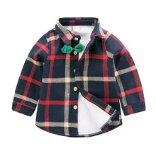 Kacakid kinder Повседневное geruite плюс рубашка Nieuwe jongens en meisjes Lange mouwen kinder Рубашки для мальчиков Повседневное y6