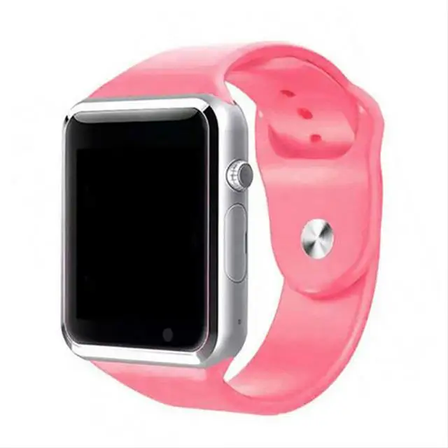 A1 наручные часы Bluetooth Смарт часы Спорт Шагомер SIM Камера Smartwatch фитнес трекер водонепроницаемые наручные часы - Цвет: pink